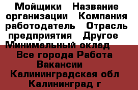 Мойщики › Название организации ­ Компания-работодатель › Отрасль предприятия ­ Другое › Минимальный оклад ­ 1 - Все города Работа » Вакансии   . Калининградская обл.,Калининград г.